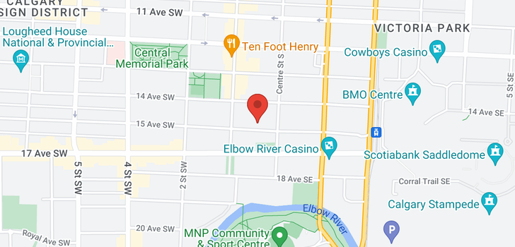 map of 605 120 15 Avenue SW